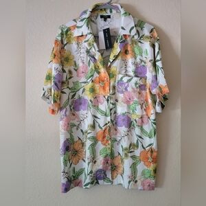 AFRM Men Floral Button-Up Shirt Size M New With Tag